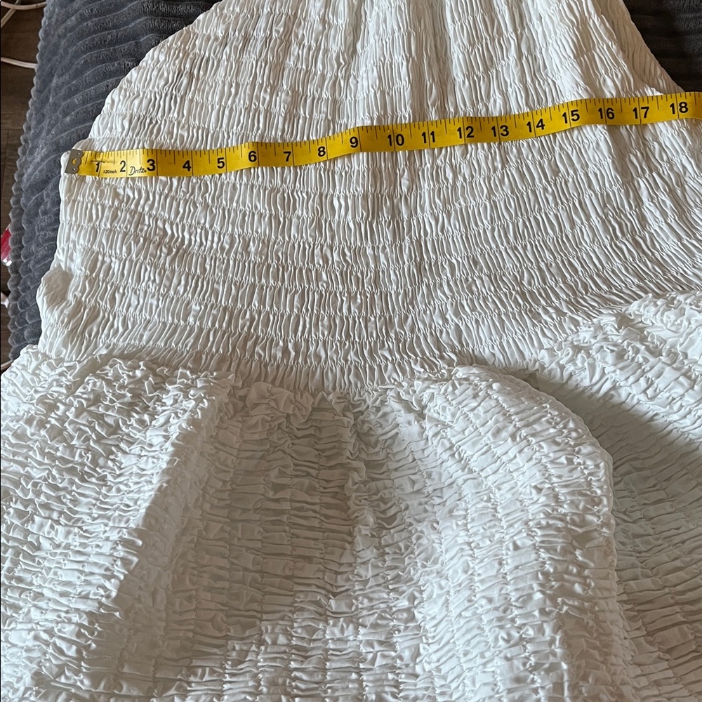 Rachel Comey Off White Smocked Cotton Top - Picture 5 of 8